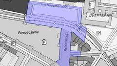 Karte einer Waffenverbotszone vor dem Saarbrücker Hauptbahnhof und der Europagalerie (Foto: Ministerium für Inneres, Bauen und Sport)