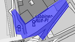 Karte einer Waffenverbotszone am Rabbiner-Rülf-Platz und der großen Freitreppe der Berliner Promenade, Saarbrücken (Foto: Ministerium für Inneres, Bauen und Sport)