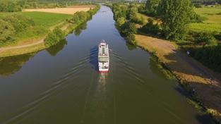 Ein Schiff auf der Saar (Foto: SR)