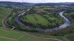 Fluss mit Weinbergen im Vordergrund (Foto: SR)