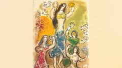 Marc Chagall: Der Tanz der Mirjam (Folge „Exodus“, Blatt 11), 1966  (Foto: © VG Bild-Kunst, Bonn 2024. Foto: Raphael Maaß)