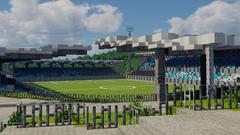 Das Saarbrücker Ludwigsparkstadion bei Minecraft (Foto: privat)