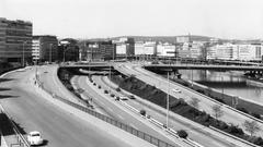 Stadtautobahn in den 60er Jahren (Foto: Stadtarchiv Saarbrücken, Nachlass Mittelstaedt)