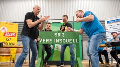 SR 3 Vereinsduell: Die Narren aus Weiskirchen gegen den Schalmeienverein aus Dudweiler (Foto: SR/Pasquale D'Angiolillo)