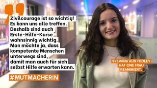 Rechts steht Sylvana Wilhelm, daneben ist ein Zitat zu sehen. (Foto: UNSERDING)