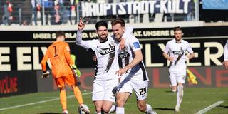 Semih Sahin und Lukas Petkov (SV Elversberg) (Foto: IMAGO / Fussball-News Saarland)